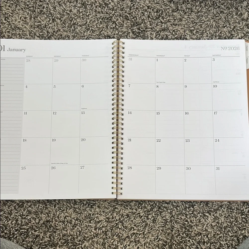 Cambridge Tan Weekly/Monthly Monthly Agenda/Planner